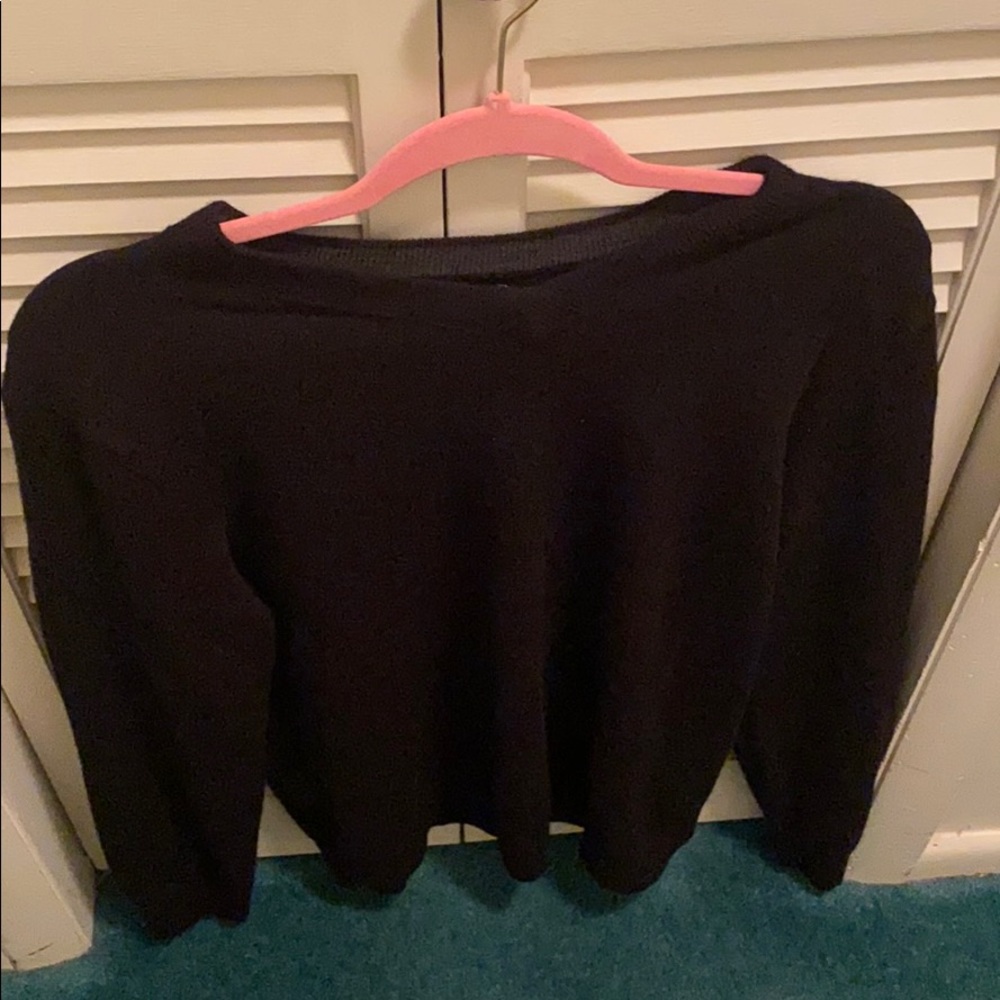 Black v-neck sweater